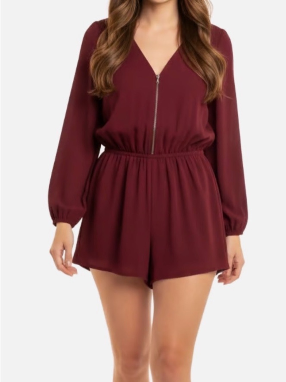 Express fuschia/wine colored romper